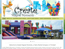 Tablet Screenshot of createmagicalmoments.com